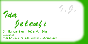 ida jelenfi business card